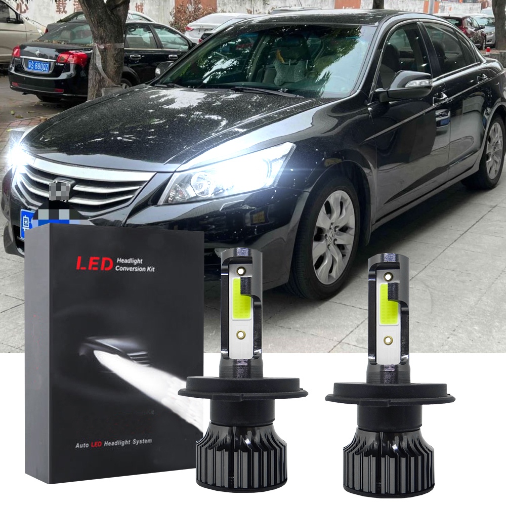 สําหรับHonda Accord 8th Gen,ปี 2008-2011 2012 (หลอดไฟไฟหน้า 100%) 2PCSสีขาว 12-32V 6000K LEDไฟหน้าแป
