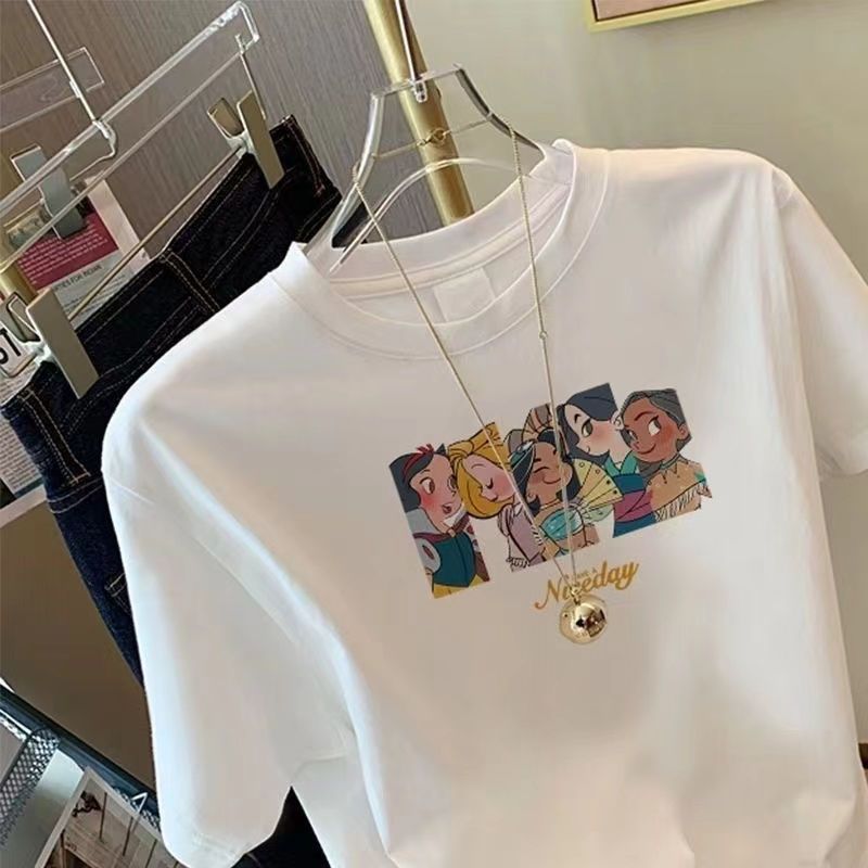 [L-4XL] ใหม่ เสื้อยืดแขนสั้น ทรงหลวม ลายการ์ตูน โอเวอร์ไซซ์ สไตล์เกาหลี เรโทร แฟชั่นฤดูร้อน