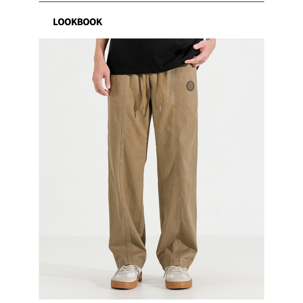 BeCoolMan🍃กางเกงยีนขากว้าง ทรงหลวม ทรงกระบอก ขนาดใหญ่ สําหรับผู้ชาย 【สไตล์ฮ่องกง】 - รูปที่ 6