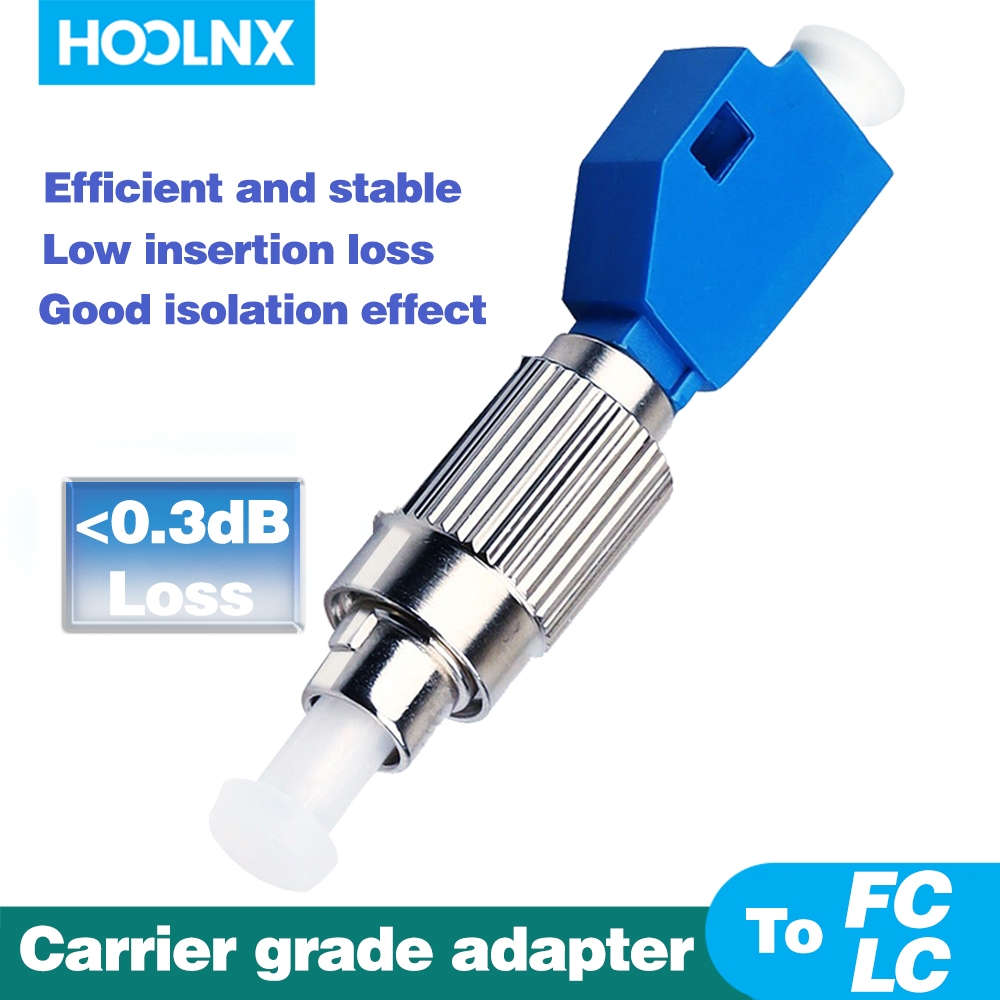 Hoolnx Fiber Optic Adaptor Single Mode 9/125um FC Male to LC Female FC- LC (Male-Female) Fiber Hybrid Adaptor