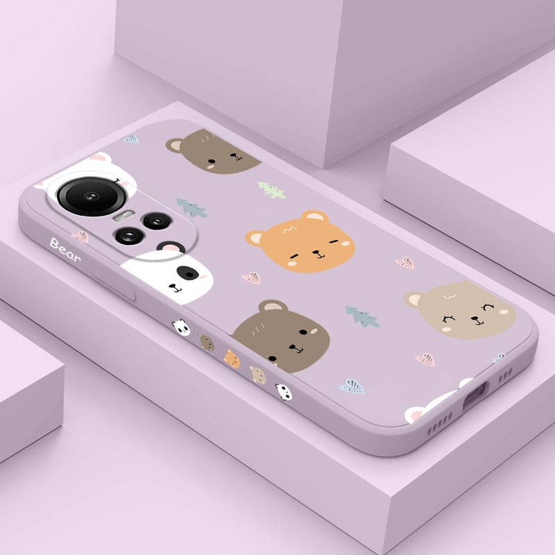 เคสโทรศัพท์มือถือ ลายหมีแฮปปี้น่ารัก สร้างสรรค์ สําหรับ OPPO Reno 10Pro 10 8Z 8 Pro 8T T Z 7Z 6 5 Pro Plus 5G 4G