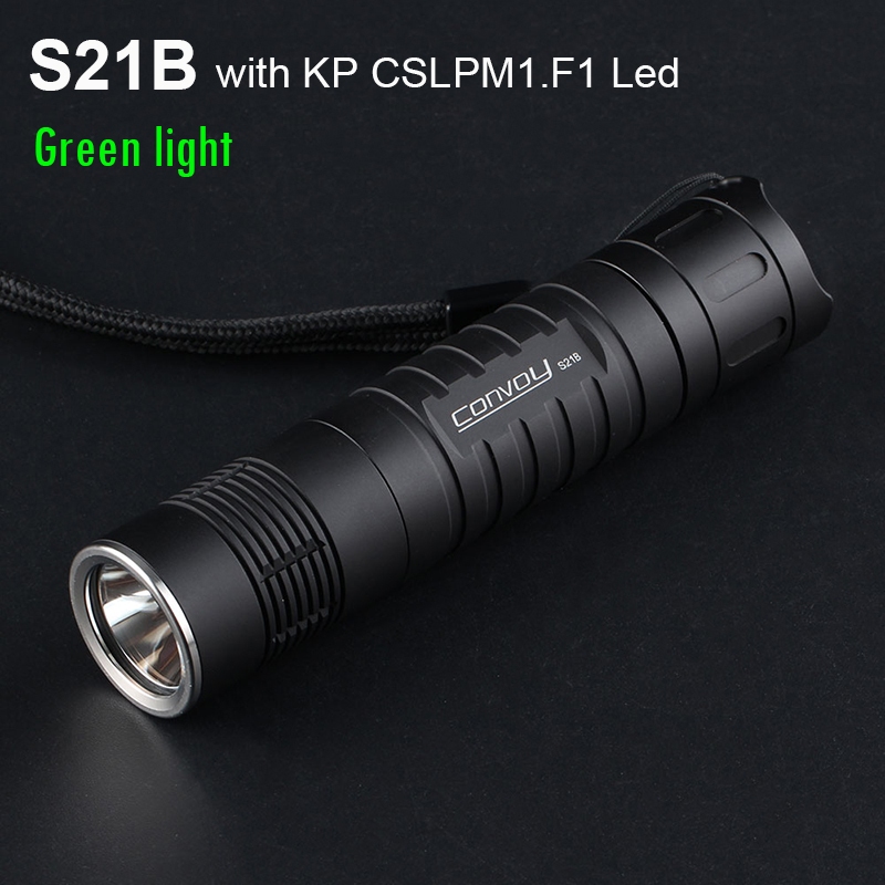 ไฟฉาย Convoy S21B พร้อม KP CSLPM1.F1 โคมไฟ Led 21700 สีเขียว สําหรับตั้งแคมป์ล่าสัตว์