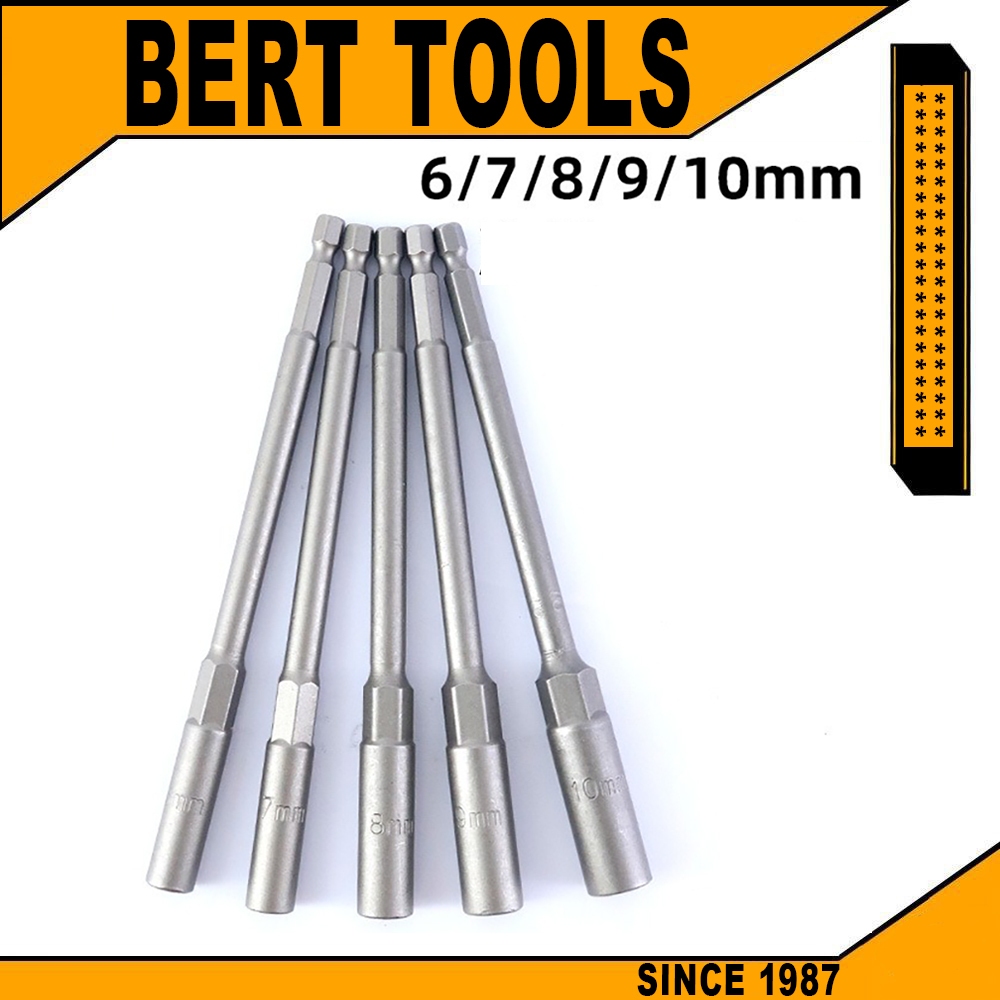 BERT ｜6/7/8/9/10 มม 1/4 นิ้ว บล็อกยิงหลังคา ลูกบล็อก บล็อกยิงหลังคาเบอร์ 8 บล็อคขันน็อตหลังคา บล็อกน็อต