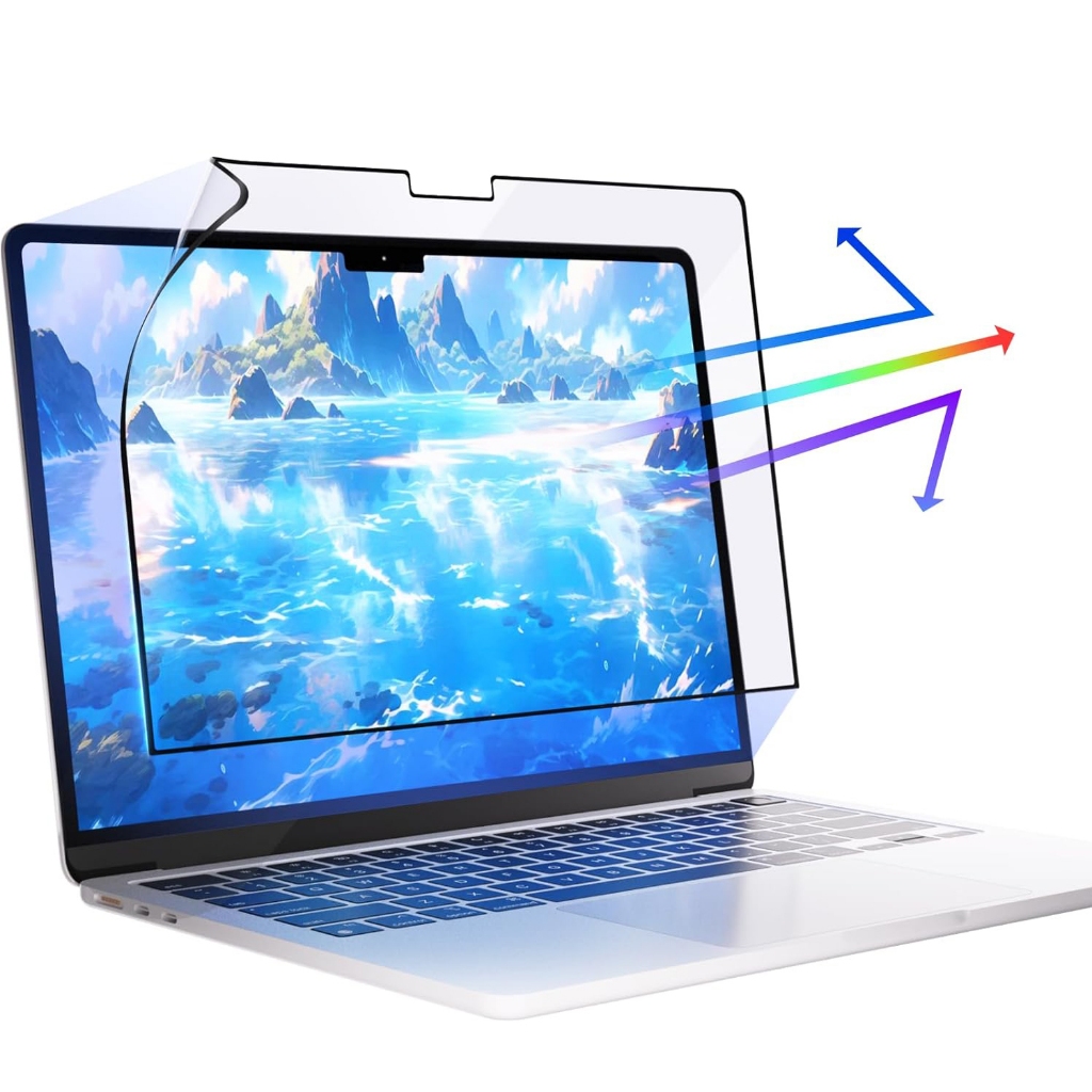 ฟิล์มกันแสงสีฟ้าถอดได้สำหรับ MacBook Air Pro 13 14 15 16 นิ้ว M1 M2 M3 M4 M5