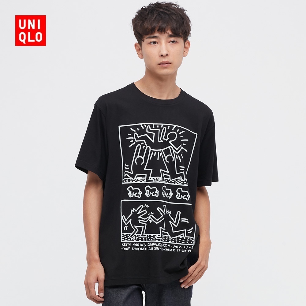Uniqlo เสื้อยืด แขนสั้น Keith Haring สําหรับผู้ชาย และผู้หญิง (UT) 446069