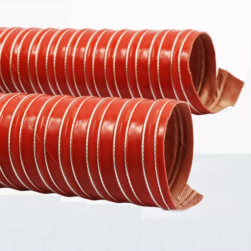 ท่อไอเสียซิลิโคน ทนอุณหภูมิสูง สีแดง 260 °C ท่อไอเสีย ท่อเหล็ก ท่ออากาศร้อน OD20-65 มม. - 4 ม.