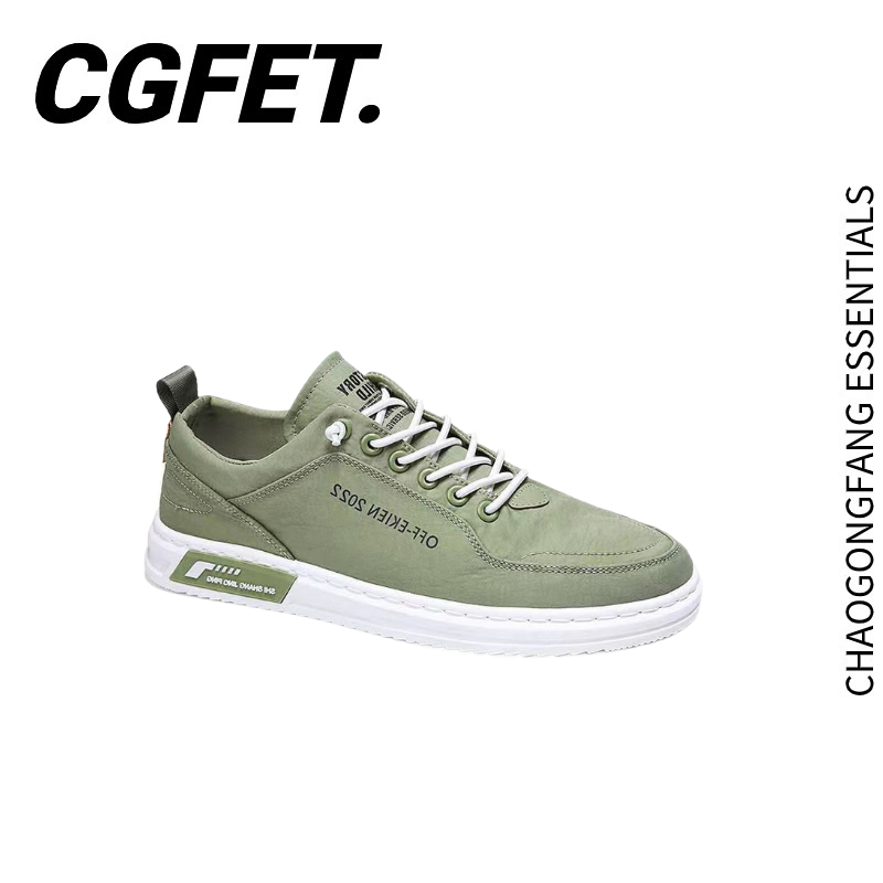 Cgfet รองเท้าผ้าใบลําลอง น้ําหนักเบา ระบายอากาศ สไตล์เกาหลี สําหรับผู้ชาย
