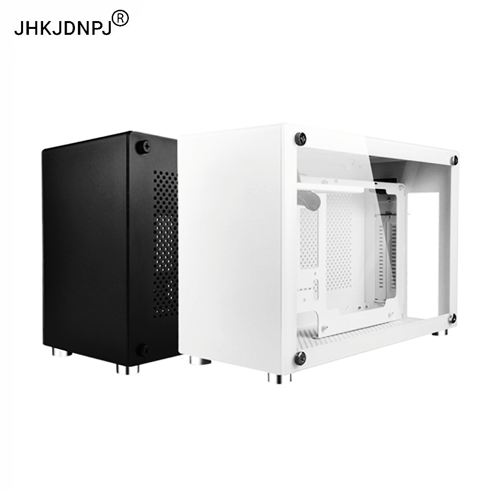 GU7 แบบพกพาเดสก์ท็อป ITX คอมพิวเตอร์อลูมิเนียม Mini ITX แชสซีรองรับ PSU SFX/SFX-L