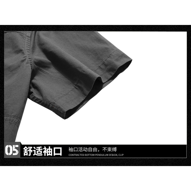 Fuguiniao ใหม่ เสื้อเชิ้ตลําลอง แขนสั้น สีพื้น สําหรับผู้ชาย - รูปที่ 7