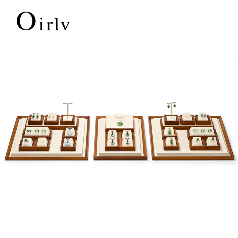 Oirlv ถาดหุ่นโชว์เครื่องประดับ ต่างหู แหวน สร้อยคอ TT026 TT027