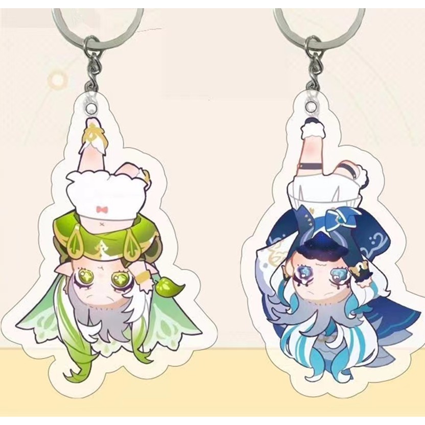 พวงกุญแจเกมกระแทกอะคริลิค Furina Focalors Nahida เป็นของขวัญ