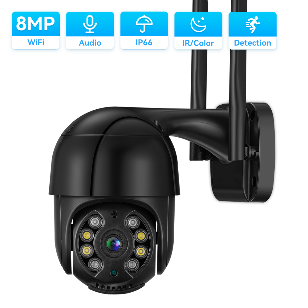 Hamrol 8MP 4K Ultra HD CCTV PTZ Wifi IP Camera Outdoor Wireless 5MP 5X Digital Zoom CCTV Security