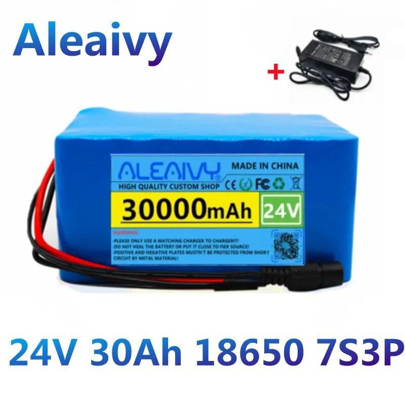 24V 30Ah 7S3P 18650 แบตเตอรี่ Li-Ion 29.4V 30000mAh จักรยานไฟฟ้า Moped/ไฟฟ้า/แบตเตอรี่ลิเธียมไอออนแพ็ค 1A Charger