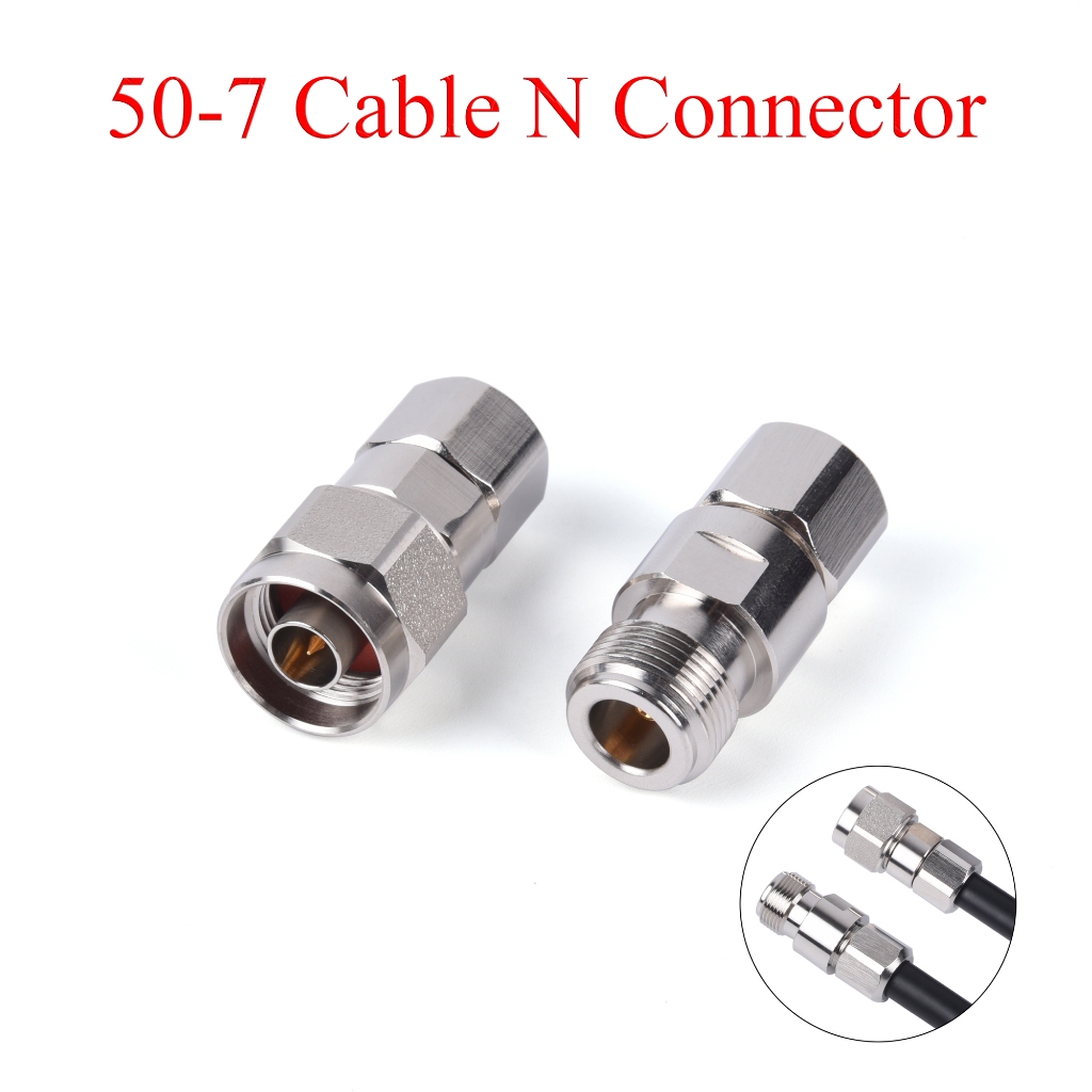 1 ~ 5PCS RF Coaxial Connector N แจ็คหญิง/ชายปลั๊ก Socket Clamp Adapter ใช้สําหรับ 50-7/RG8U 50-9/1/2