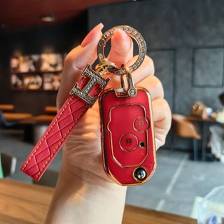 เคสกุญแจรีโมทรถยนต์ TPU 2 ปุ่ม สําหรับ Honda JAZZ CITY BRIO CIVIC CRV ACCORD