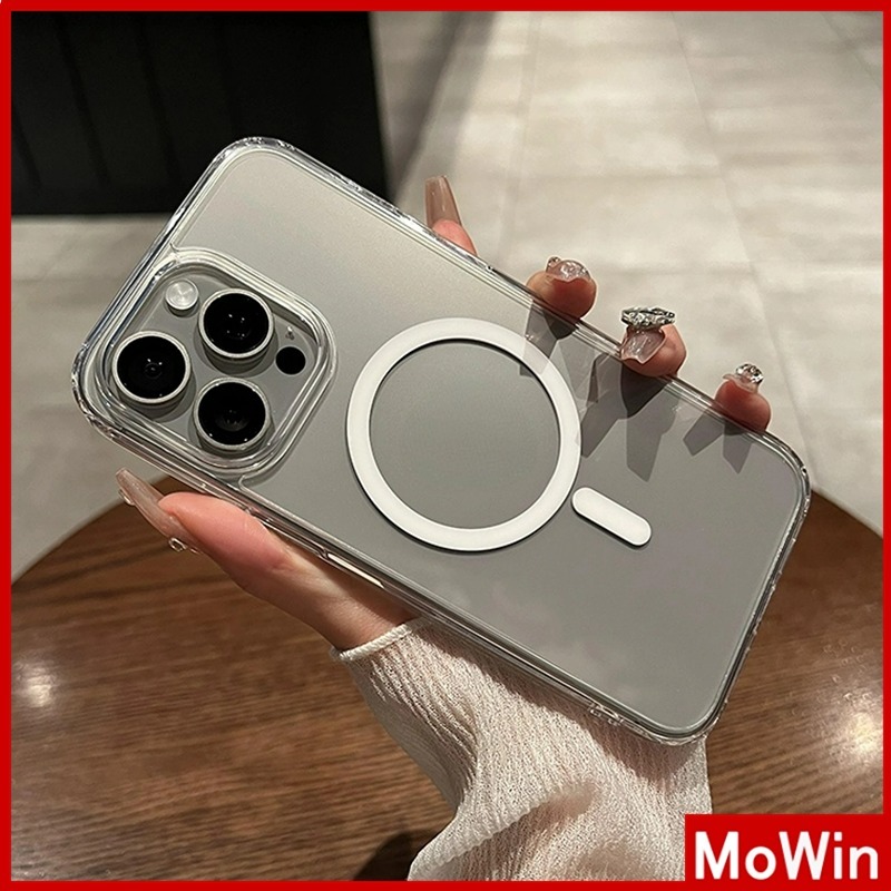 ซื้อ Mowin - เข้ากันได้สำหรับ เคสไอโฟน11 เคส iphone 11 แผงด้านหลังเป็นแม่เหล็กซุปเปอร์ เปลือกแข็งอะคริลิก TPU กรอบนุ่มใสกันกระแทกป้องกันกล้องเข้ากันได้กับ 15 Pro Max 14 13 12 XR XS 7Plus