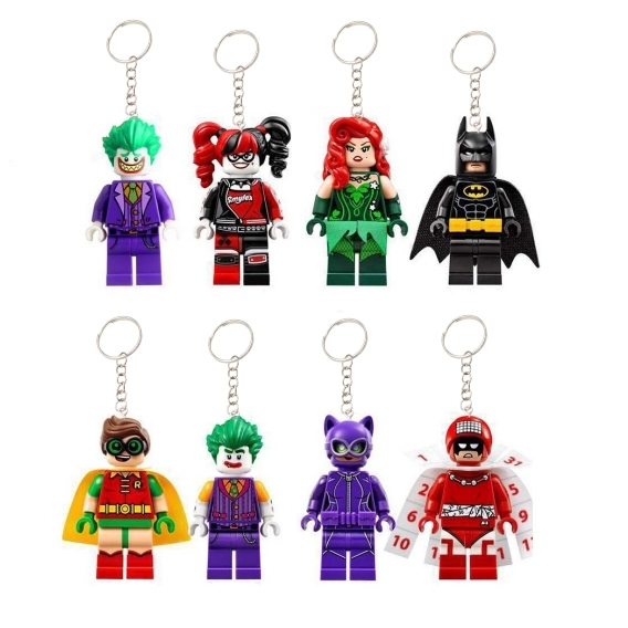 ใช้งานร่วมกับ building blocks พวงกุญแจ PG8032 Super Hero Series building block minifigure Joker Batman ปฏิทิน Man Robin ประกอบ building block minifigu
