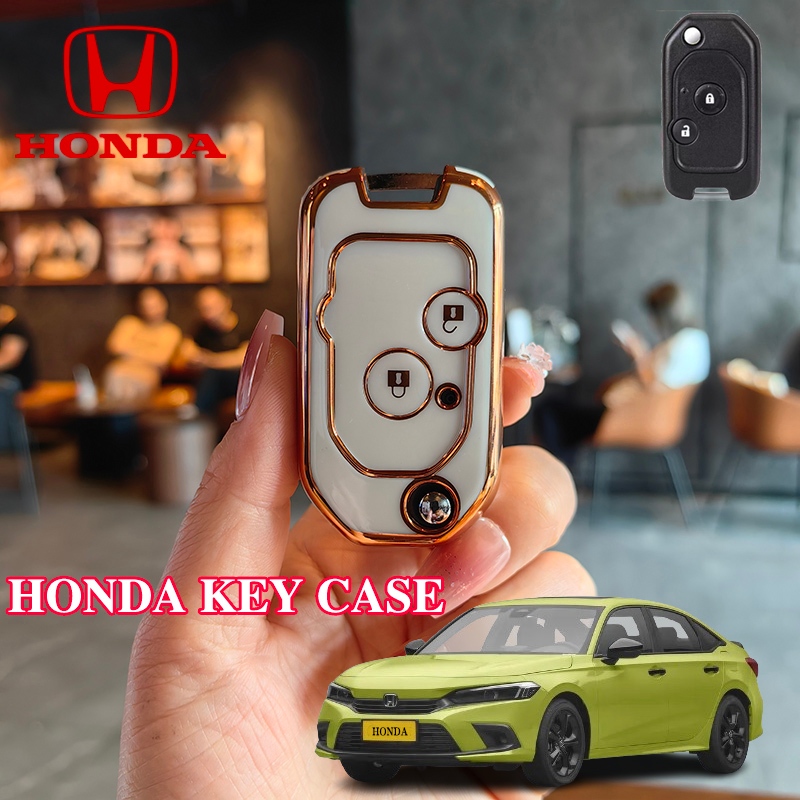 ปลอกกุญแจ TPU 2 ปุ่ม สําหรับ Honda Jazz City Brio Civic CRV Accord