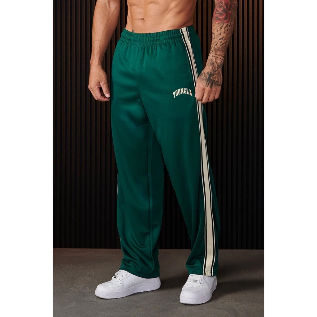 Youngla ใหม่ กางเกงกีฬาลําลอง ทรงหลวม ระบายอากาศ พิมพ์ลายโลโก้ 3D พลัสไซซ์ 24SS แฟชั่นสําหรับผู้ชาย