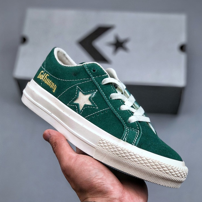Converse One Star OX Suede Retro Casual Green Shoes-2785