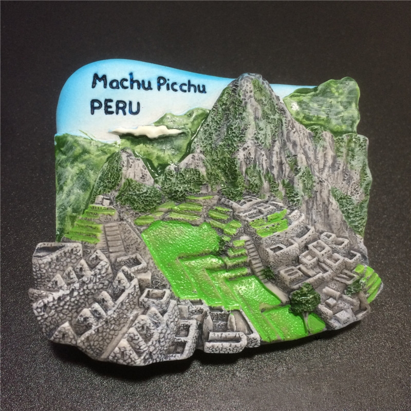 สติกเกอร์แม่เหล็ก ลาย Machu Picchu ของขวัญวันเกิด สําหรับติดตู้เย็น