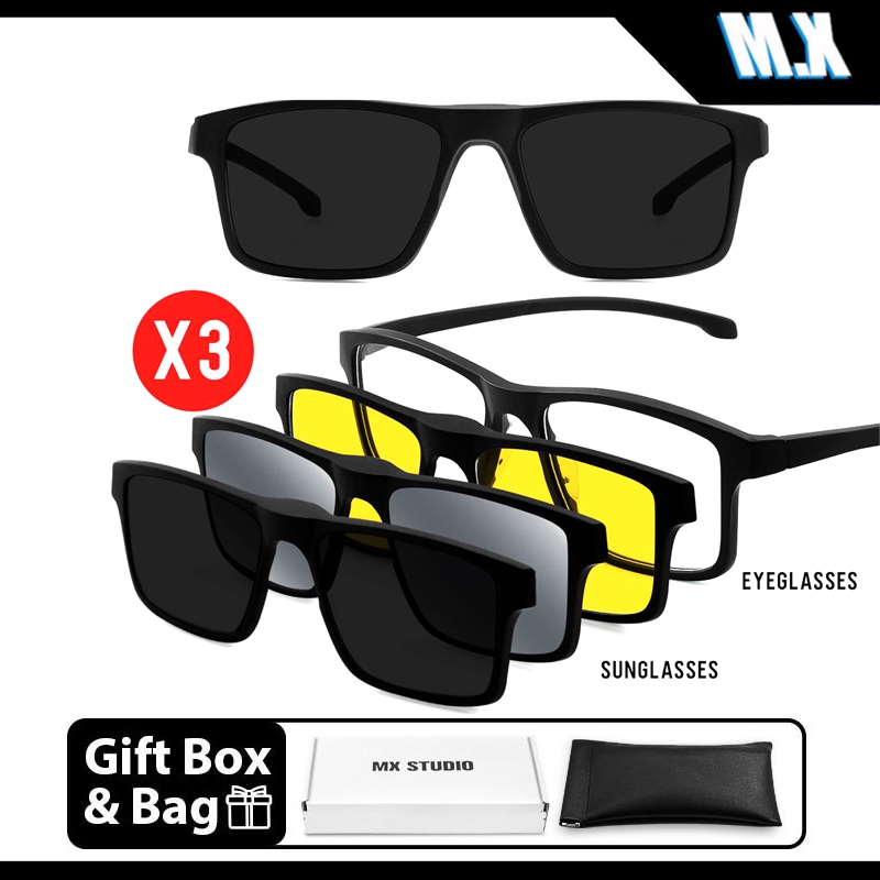 【ท้องถิ่นไทย】❤️แว่นกันแดดแม่เหล็ก แว่นตากันแดด เลนส์โพลาไรซ์ ป้องกันรังสียูวี ป้องกันรังสียูวี GABY