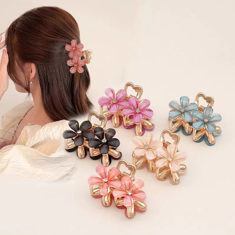 กิ๊บติดผมอะคริลิค แบบเกลียว ลายดอกไม้ สวยหรู เครื่องประดับผม สําหรับผู้ใหญ่ และผู้หญิง