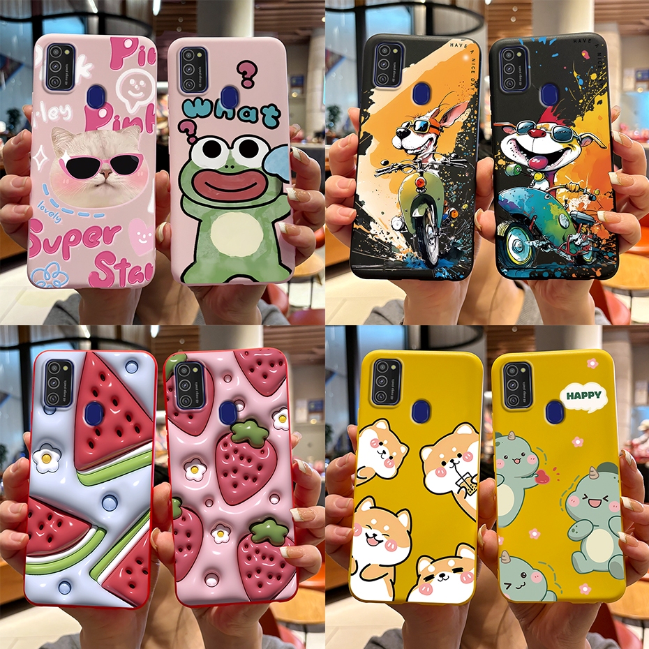ใหม่ล่าสุด เคสโทรศัพท์มือถือ ซิลิโคนนิ่ม เนื้อแมตต์ ลายการ์ตูน สําหรับ Samsung Galaxy M21 M31 M30S M21 M 31