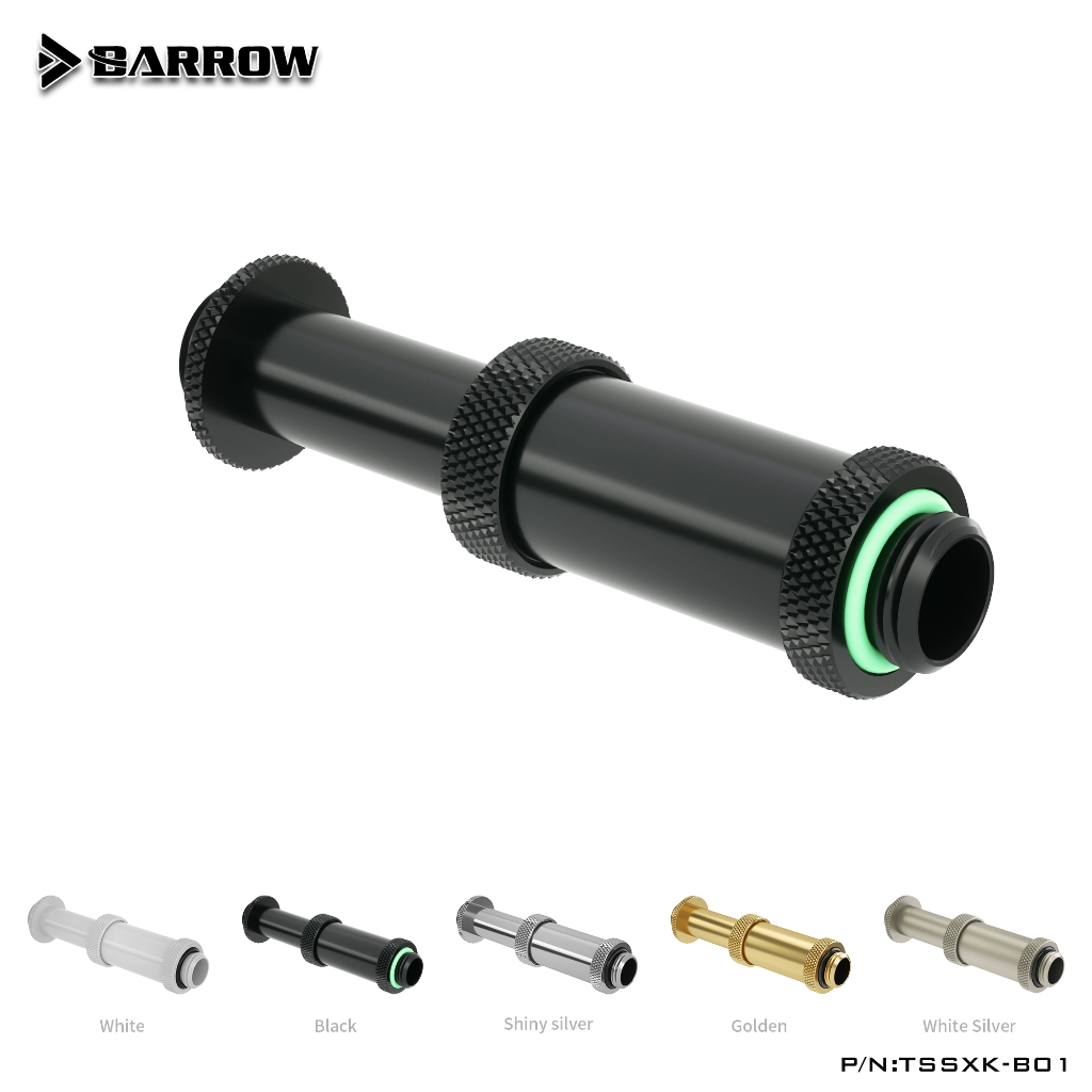 Barrow TSSXK-B01 ชายกับชาย G1/ 4 ข ้ อต ่ อขยาย (41-69MM - สีดํา/Bright Silver/White/Gold
