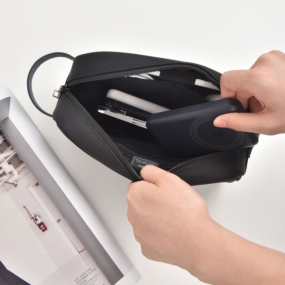 Wiwu กระเป๋าเดินทาง ป้องกันขโมย กันน้ํา ความจุขนาดใหญ่ สําหรับ Apple Pencil อุปกรณ์อิเล็กทรอนิกส์ สายชาร์จ USB เดินทาง