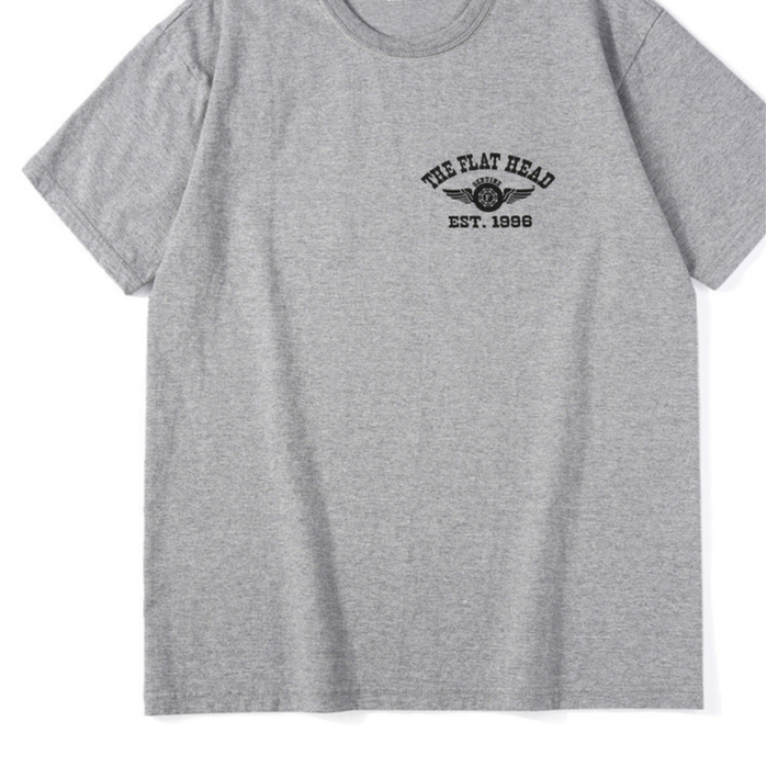 [ผ้าฝ้าย 100%] เสื้อยืดแขนสั้น คอกลม พิมพ์ลาย THE FLAT HEAD FLYING WHEEL LOOPWHEEL รุ่นพิเศษ