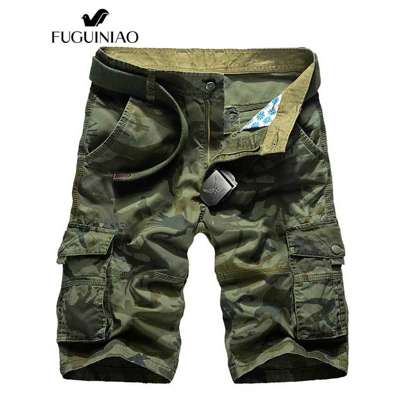 Fuguiniao กางเกงขาสั้นลําลอง สไตล์ยุทธวิธี สําหรับผู้ชาย เหมาะกับการเดินป่า ตกปลา