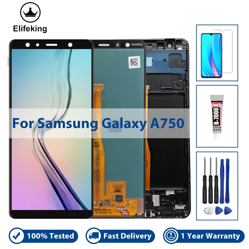 จอแสดงผล LCD สําหรับ Samsung Galaxy A7 2018 A750 SM-A750F/DS A750G Touch Screen Digitizer Assembly Replacement