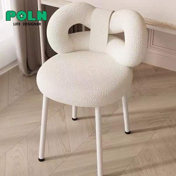 พร้อมส่ง เก้าอี้แต่งหน้า เก้าอี้หนังแกะ เบาะหนานุ่ม สบาย 33*36*67 ซม.