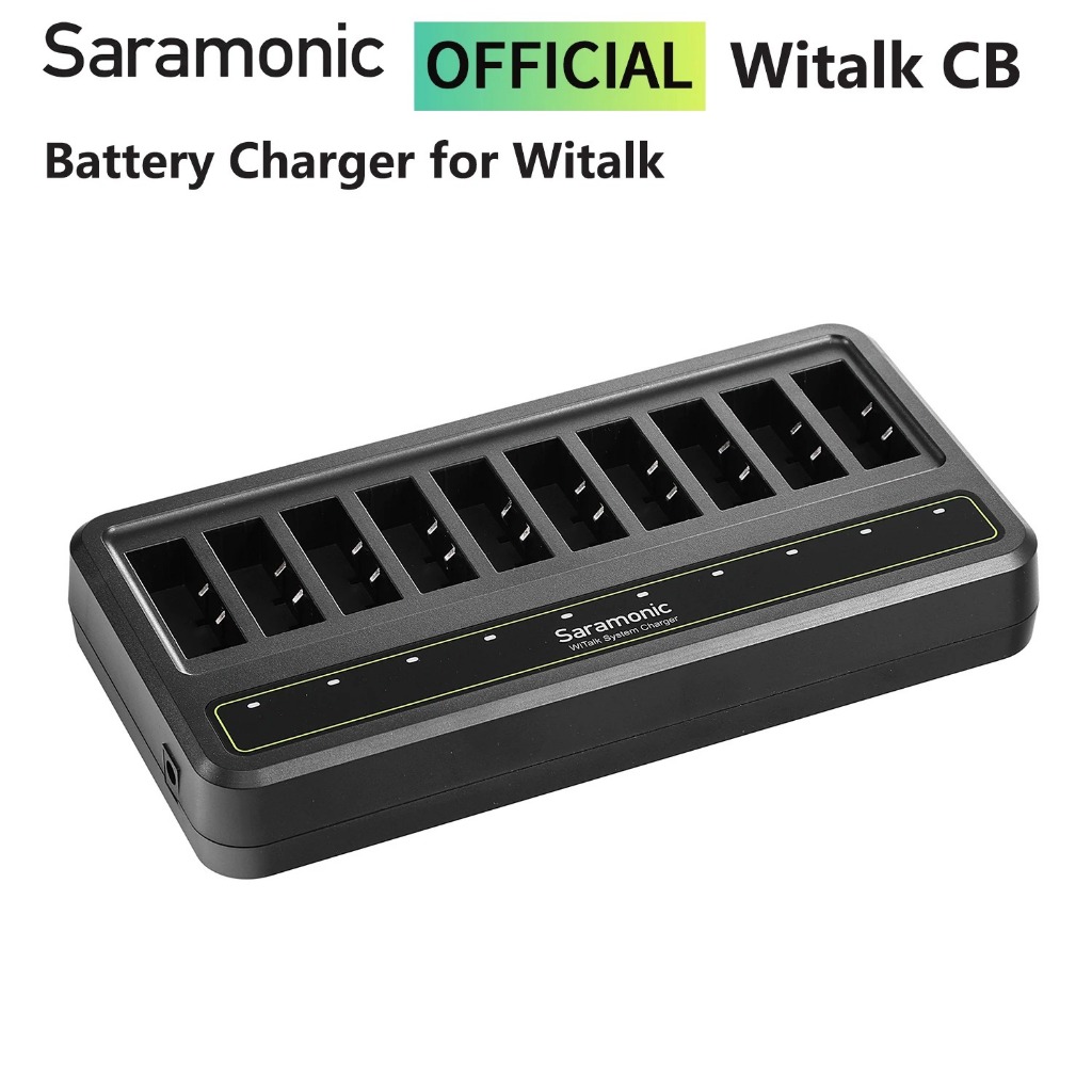 Saramonic WiTalk CB ที่ชาร์จแบตเตอรี่ 10 ช่อง สําหรับหูฟังอินเตอร์คอม WiTalk และฮับ WiTalk-BP Li-ion