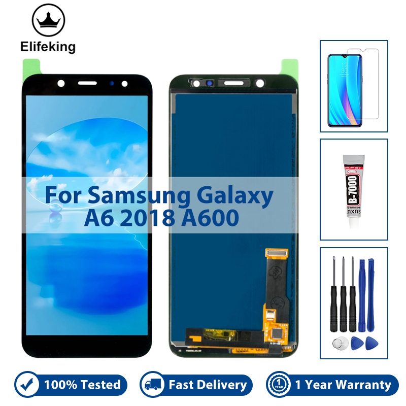 TOP คุณภาพ LCD สําหรับ SAMSUNG Galaxy A6 2018 A600 A600F SM-A600A SM-A600G/DS จอแสดงผล Touch Screen 