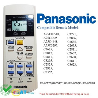 Panasonic ยานยนต์เครื่องปรับอากาศรีโมทคอนโทรล A75C4625 A75C4448 C3625 C2817 C2841 C3295 C2825 CS-PC9QKH PV18RKH
