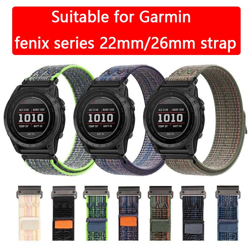 สายนาฬิกาข้อมือไนล่อน ถอดออกได้ สําหรับ Garmin smartwatch Fenix7x 6X 5 Pro