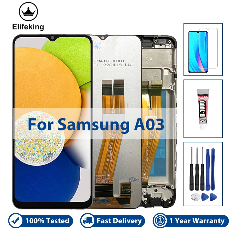 6.5 “จอแสดงผล LCD สําหรับ Samsung Galaxy A03 A03s A035 A037 SM-A035F A037F/DS Touch Screen Digitizer Assembly Replacement – โปรปัง