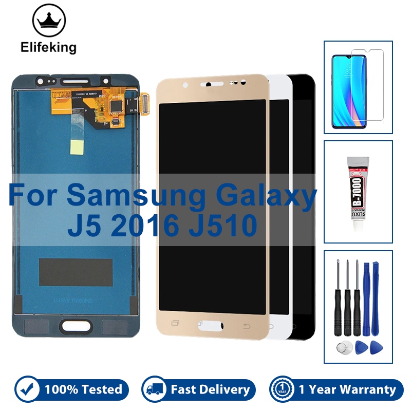 5.2 "LCD สําหรับ Samsung Galaxy J5 2016 J510 จอแสดงผล Touch Screen Digitizer Assembly Replacement
