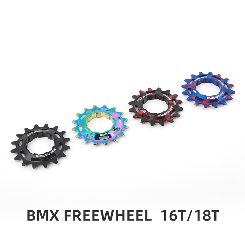 Polso BMX Bike Freewheel 16T 18T จักรยานความเร็วเดียว Cog อลูมิเนียม 7075 ชิ้นส่วนขี่จักรยาน