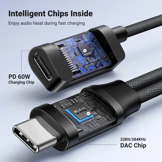 Ugreen 2 in 1 ตัวแปลง USB C เป็นเสียง Hifi 3.5 มม. เป็น USB C PD 60W พร้อมเคสแม่เหล็ก สําหรับ iPhone 15 Pro Max Macbook 13 นิ้ว M3 หูฟัง ลําโพง