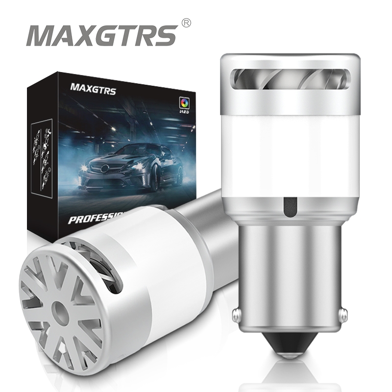 Maxgtrs หลอดไฟเลี้ยวรถยนต์ LED 1156 BA15S P21W PY21W BAU15S T20 7440 W21W 2 ชิ้น ราคา ถูกที่สุด ดีลบีเคเค