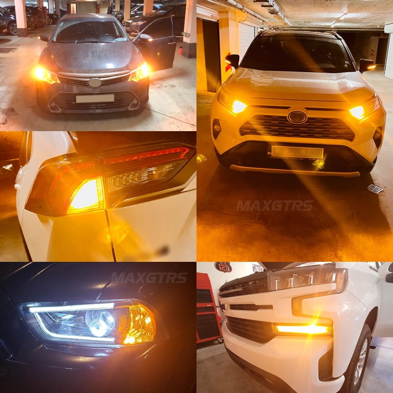 Maxgtrs หลอดไฟเลี้ยวรถยนต์ LED 1156 BA15S P21W PY21W BAU15S T20 7440 W21W 2 ชิ้น ราคา ถูกที่สุด ดีลบีเคเค แกลเลอรีภาพที่ 9