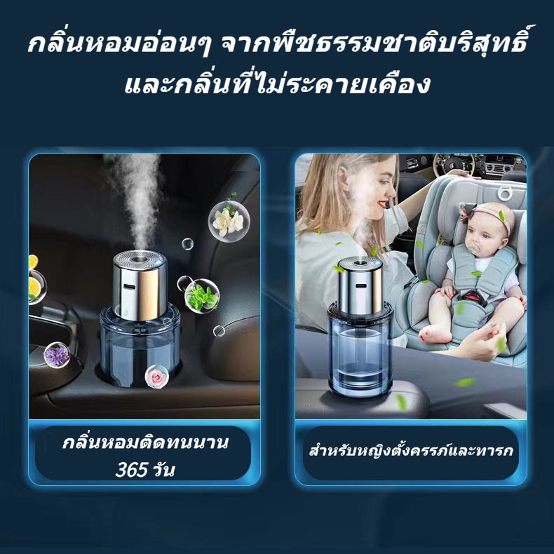 น้ําหอมปรับอากาศในรถยนต์ แบบสากล กระจายกลิ่นหอมอัจฉริยะ กระจายกลิ่นอโรมาเทอราพี - รูปที่ 3