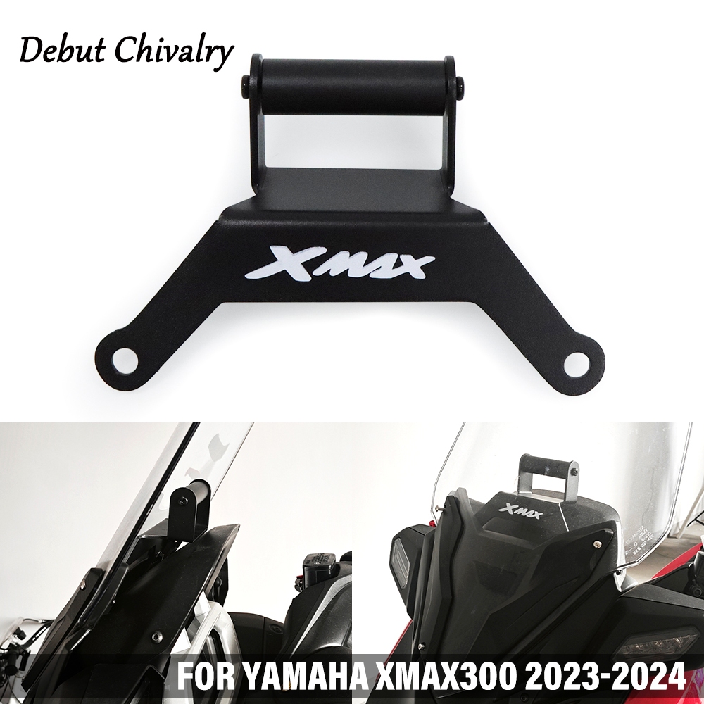 อุปกรณ์เสริมรถจักรยานยนต์ สําหรับ Yamaha XMAX 300 2023 2024 GPS ที่วางโทรศัพท์มือถือติดตั้ง XMAX 250 ก้านขยายกระจกหน้ารถจักร
