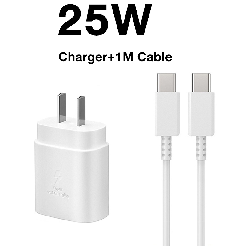 เครื่องชาร์จ PD 25W หัวชาร์จเร็ว+สาย ชุดชาร์จเร็ว Fastcharger รูปลั๊ก Type-C รับประกัน 1 ปี