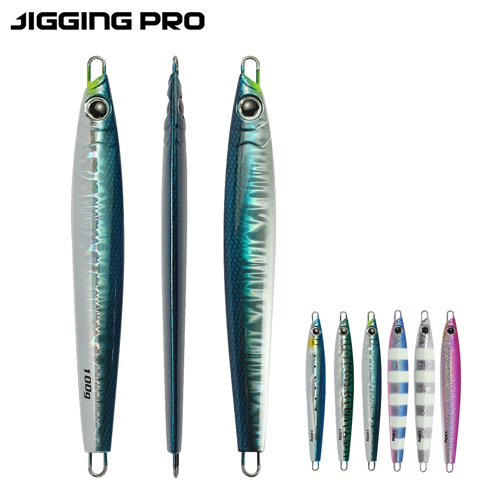 JIGGINGPRO 60g 80g 100g 130g 160g 200g Stay Jig โลหะ Jigs Fishing Lure แนวตั้ง Jigging Lure Kingfish Amberjack ทูน่าปลาทู