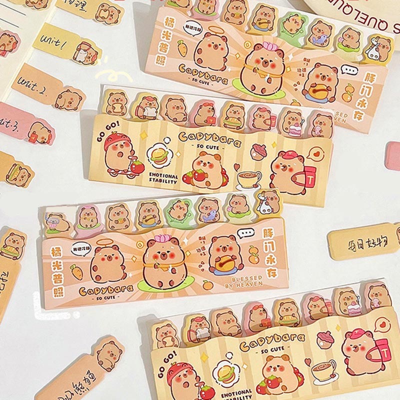 สติกเกอร์โพสต์อิท ลายน่ารัก สําหรับตกแต่งสมุดโน้ต จดบันทึกนักเรียน