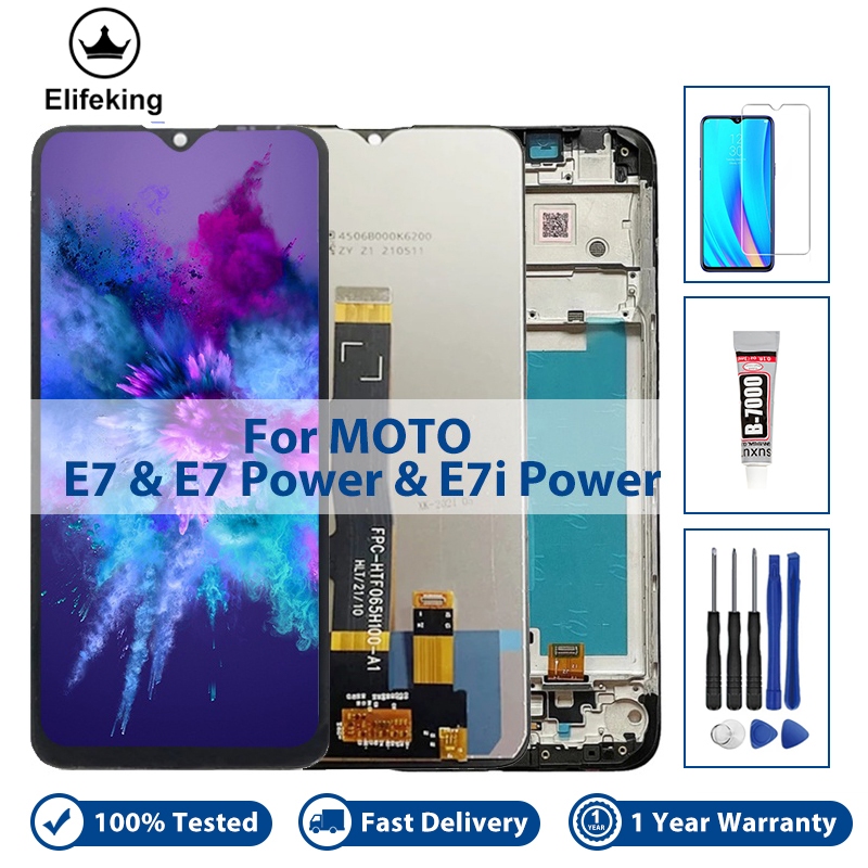 แผงหน้าจอสัมผัส LCD 6.5 นิ้ว แบบเปลี่ยน สําหรับ Motorola Moto E7 E7 Power E7i